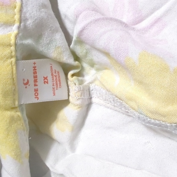 Joe Fresh Floral Button Up With Shorts Pajama Set - Picture 2 of 2